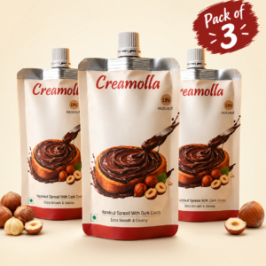 Creamolla Hazelnut Spread - Pack of 3 (Squeeze Pouch 100gm)